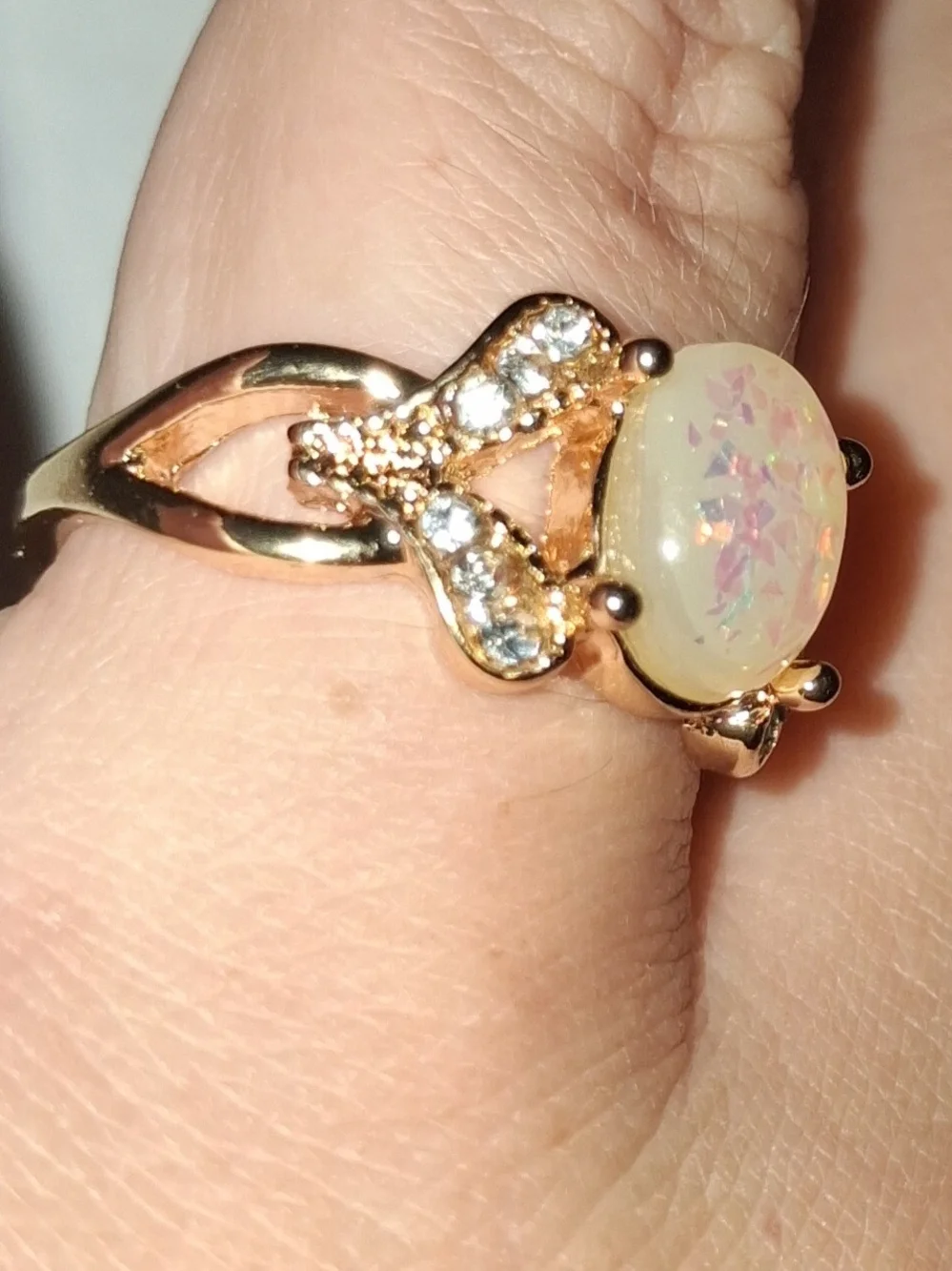 Yellow Gold Opal Ring